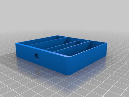 drawer 2x1 4-slot lengthwise - modular storage bigger mini drawers ultimate runeantonsen 3d print model - Mito3D