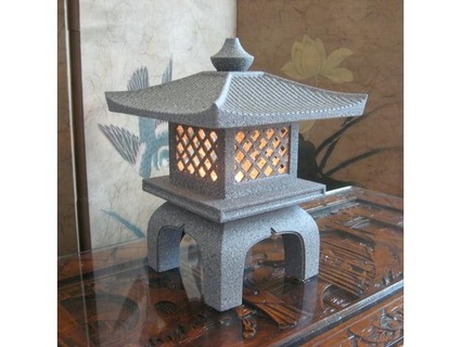 giapponese giardino lanterna lampada acuto 3d print model - Mito3D