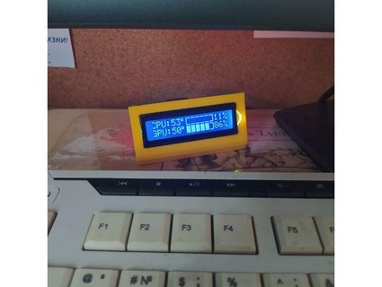 pc monitor alexgyver arduino nano + lcd1602 griny fpv 3d print model - Mito3D