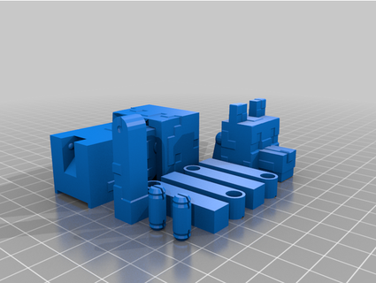 articulado Minecraft Lobo construído suporte mkcamc 3d print model - Mito3D
