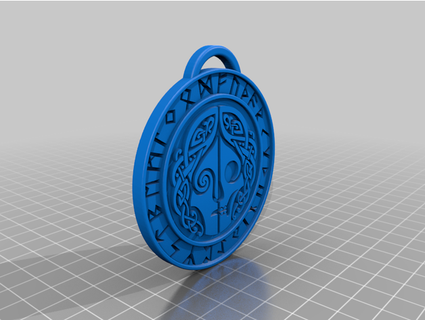 norse goddess hel coin necklace amulet viking jewellery victoriahofferson 3d print model - Mito3D