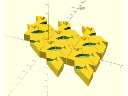 Vogel Tessellation dunkel 3d print model - Mito3D