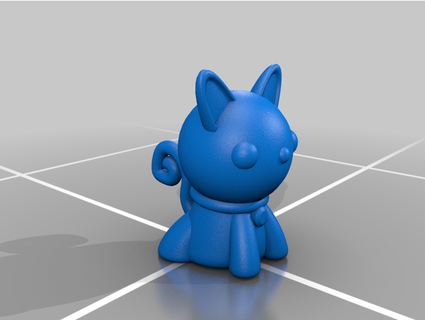 chibi chat rêveur 3d print model - Mito3D