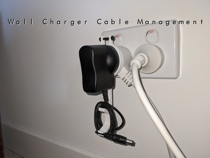 wall charger cable management stevew91 3d print model - Mito3D