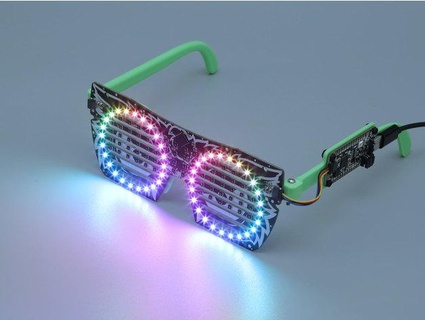 led glasses frame is31fl3741 adafruit 3d print model - Mito3D