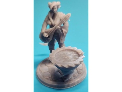 Tiefling yılan fısıldayan ozan kadın minyatür micahfk 3d print model - Mito3D