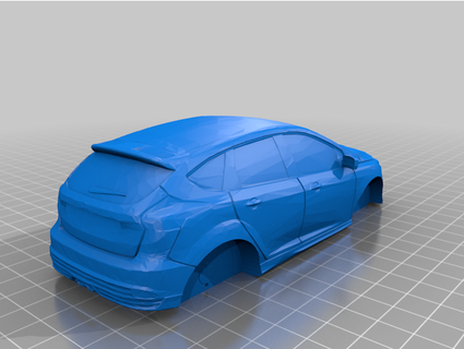 ford focus st pinewood derby car xolthrax 3d print model - Mito3D