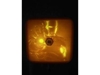 iron man night light lithophane v2 qsr 3d print model - Mito3D