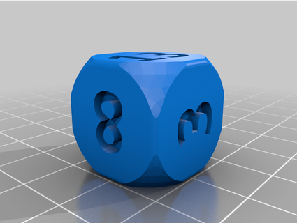story points fibonacci dice dreimal 8 3d print model - Mito3D