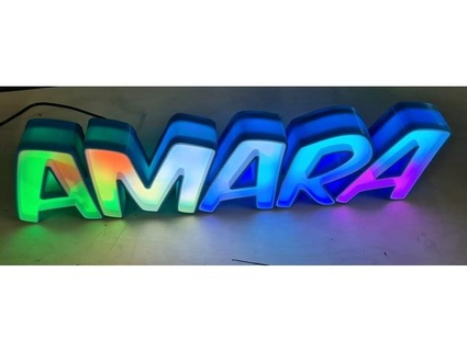Amara Led ışıklı harfler leon75 3d print model - Mito3D