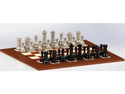 original chess set battle two k 3d print model - Mito3D
