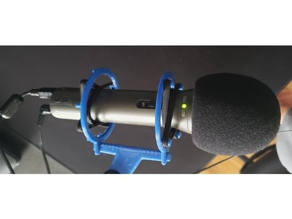 mic shock mount samson q2u gadgetchris 3d print model - Mito3D