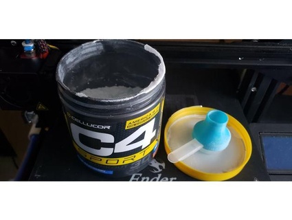 water bottle funnel c4 sport pre workout seanoob 3d print model - Mito3D