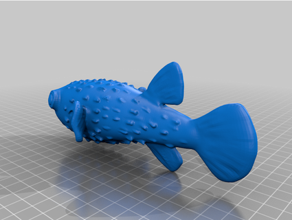 puffer fish water fountain outlet ocpondpoacher 3d print model - Mito3D