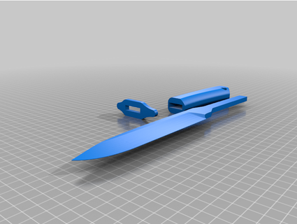 3d combate cuchillo nuez 3d print model - Mito3D