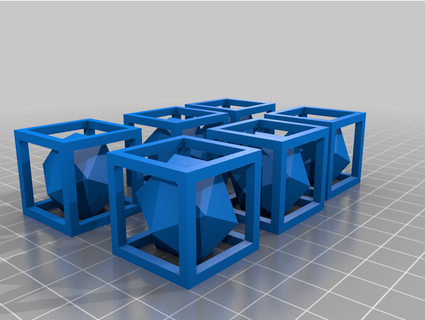 impossible isolated icosahedron aprototype1 3d print model - Mito3D