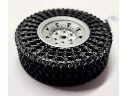1 10 escala rc caminhão pneu hex travessura 3d print model - Mito3D