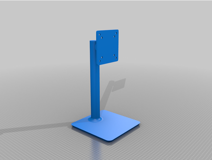 monitor stand vesa 100x100 75x75 height adjustable bzkro 3d print model - Mito3D