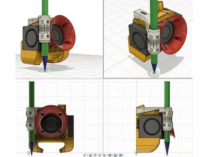 Stift Halter Unterstützung Satsana Dual 4010 Ventilator Remix Cerberusenator 3d print model - Mito3D