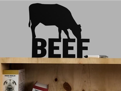 beef sign 3d print model - Mito3D