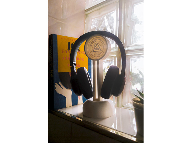 fone ouvido ficar pé soporte auriculares lococriativo 3D print model - Mito3D