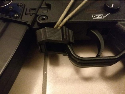 airsoft mp5 mag release extension toast 3d print model - Mito3D