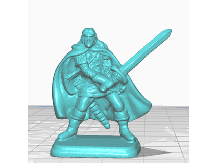 heroquest elfo guerrero gnomo roca 3d print model - Mito3D