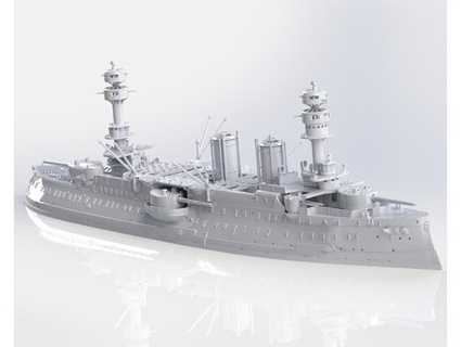 pre-dreadnought battleship jaureguiberry 1893 1 700 pc model yard 3d print model - Mito3D