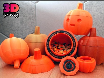 twist lock pumpkin 3d-printy 3d print model - Mito3D
