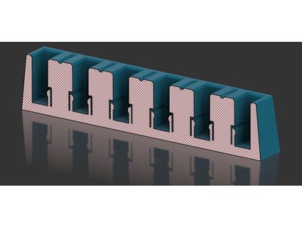 Vertikale montieren Reibung passen USB Gerät Halter Unterstützung 6 Hafen cdashdashb 3d print model - Mito3D