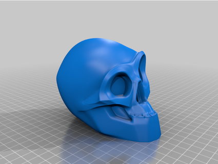 halloween skull printable single&multi-material remix andylb 3d print model - Mito3D