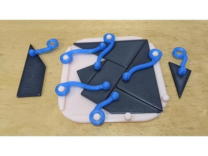 delicato stile Imballaggio puzzle Attraverso 3d print model - Mito3D