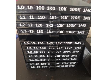 resistor storage drawers e24 series text jprozas 3d print model - Mito3D
