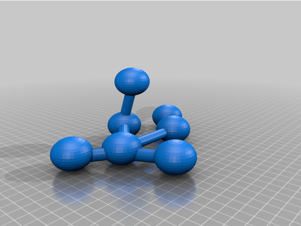 molecola collegamento nuvoloso 3d print model - Mito3D