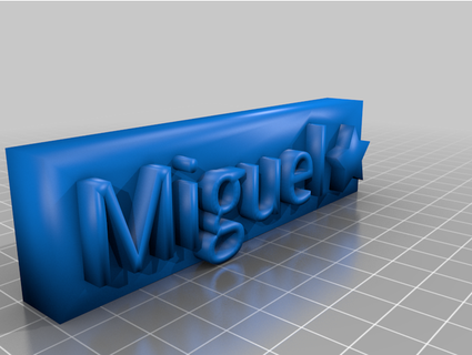 miguel logo miguu77 3d print model - Mito3D