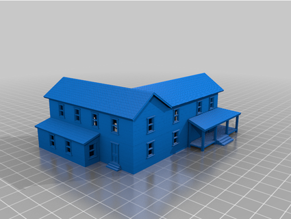 n scale - modular colonial houses melkor37 3d print model - Mito3D
