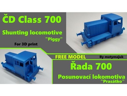 classe 700 manobra locomotiva porquinho vamos 3d print model - Mito3D
