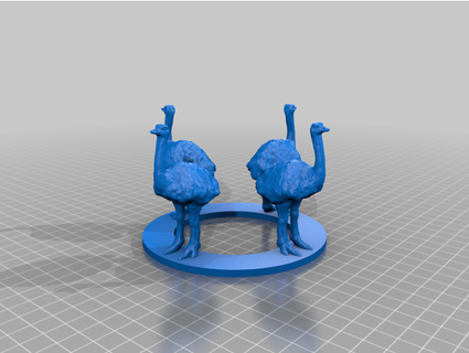 struzzo uovo In piedi scienza voodoo 3d print model - Mito3D