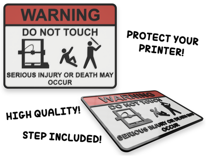 toucher avertissement signe kennyhui 3d print model - Mito3D