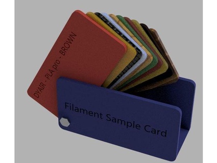 filament sample card holder alwaysblue 3d print model - Mito3D