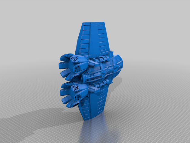 terrain f2 space fighter bordborg 3D print model - Mito3D