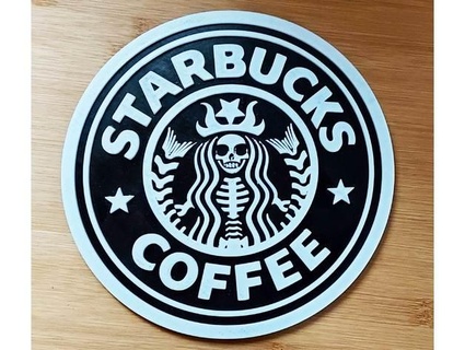 squelette Starbucks signe Halloween sonjaselena 3d print model - Mito3D