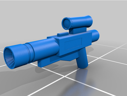 basic toy blaster fordoprops 3d print model - Mito3D