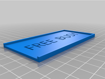 free busy sign finack 3d print model - Mito3D