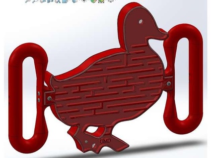 duck ball maze hmell 3d print model - Mito3D