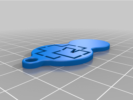 Rammstein Schlüsselbund wagenchip johann 3d print model - Mito3D