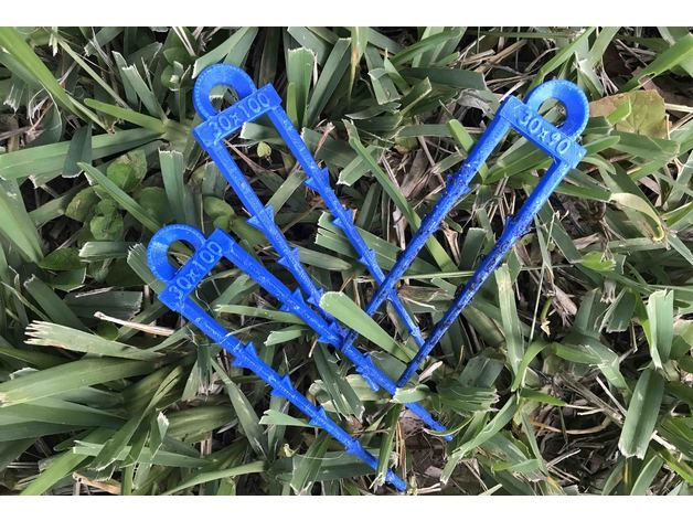 removable fence stake garden landscape staple alwaystinkering 3D print model - Mito3D
