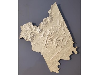 central Virginie comtés terrain carte sunset3dcrafts 3d print model - Mito3D