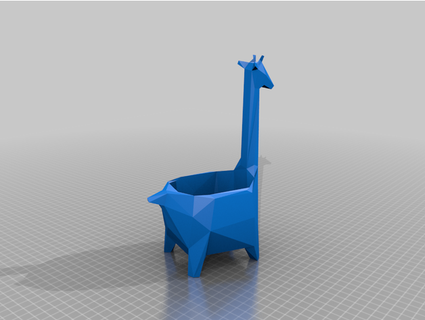 pot de fleur girafe low poly yiixpe 3d print model - Mito3D