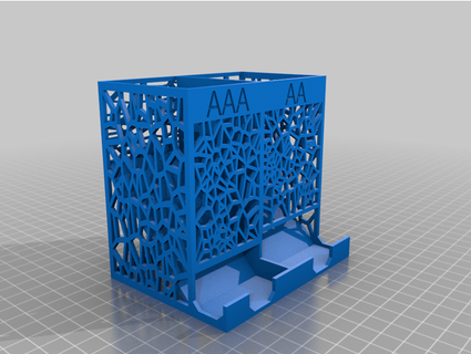voronoi doble batería soporte leimapapa 3d print model - Mito3D